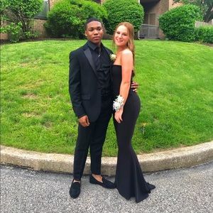 BLACK SIMPLE MERMAID NOOKIE PROM DRESS